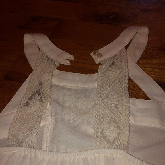 White Tank Top Babydoll Blouse - Picture 3 of 3